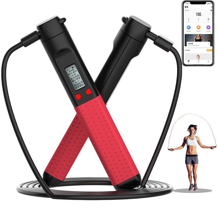 Cuerdas de salto inteligentes con APP Calculadora de calorías deportivas Cuerdas de salto Fitness longitud ajustable