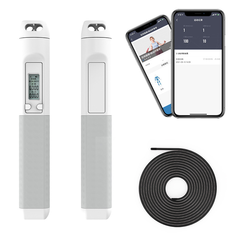Cuerdas de salto inteligentes con APP Calculadora de calorías deportivas Cuerdas de salto Fitness longitud ajustable