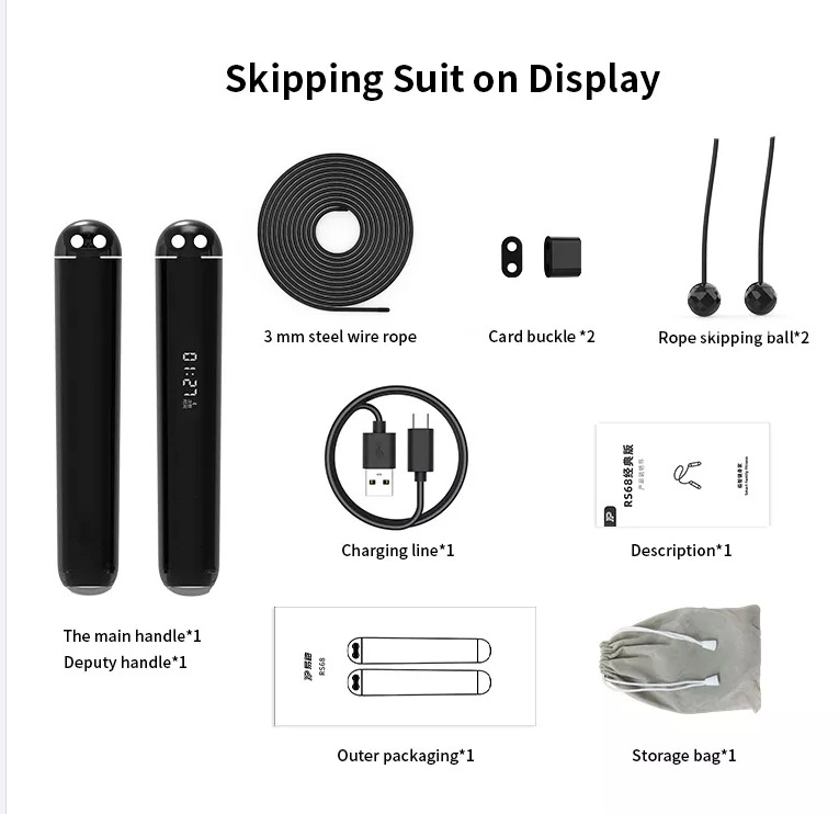 APP de PVC Personalización de la cuerda de salto de PVC interior y exterior de plástico de mango ponderado ajustable