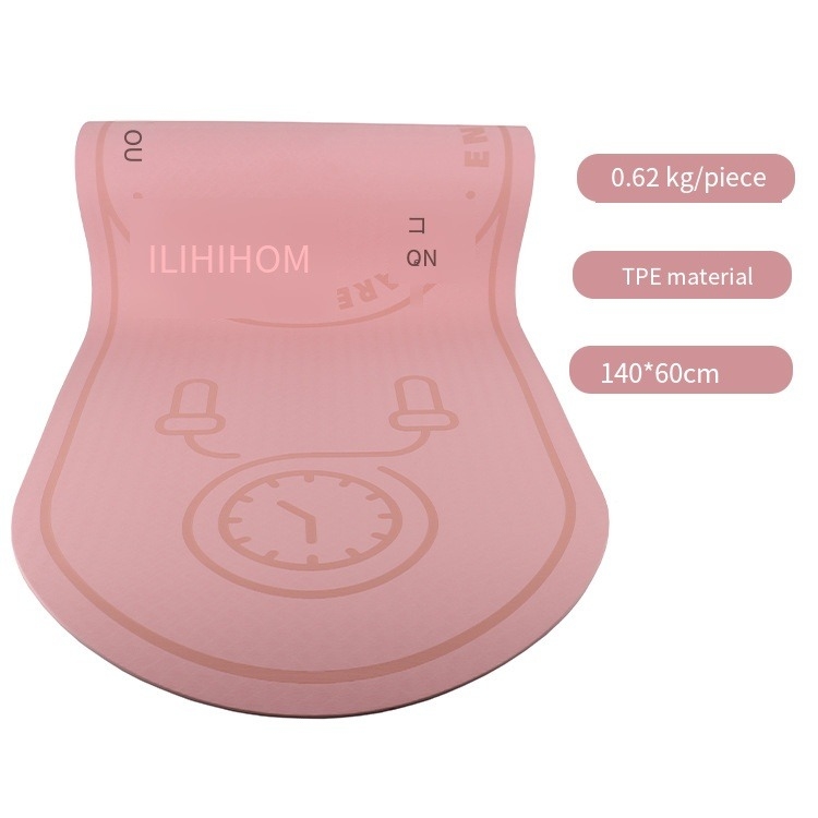 Urich EG0195 TPE Pad de salto cuadrado rosa resistente al agua / Eco amigable Yoga Salto de cuerda de estera