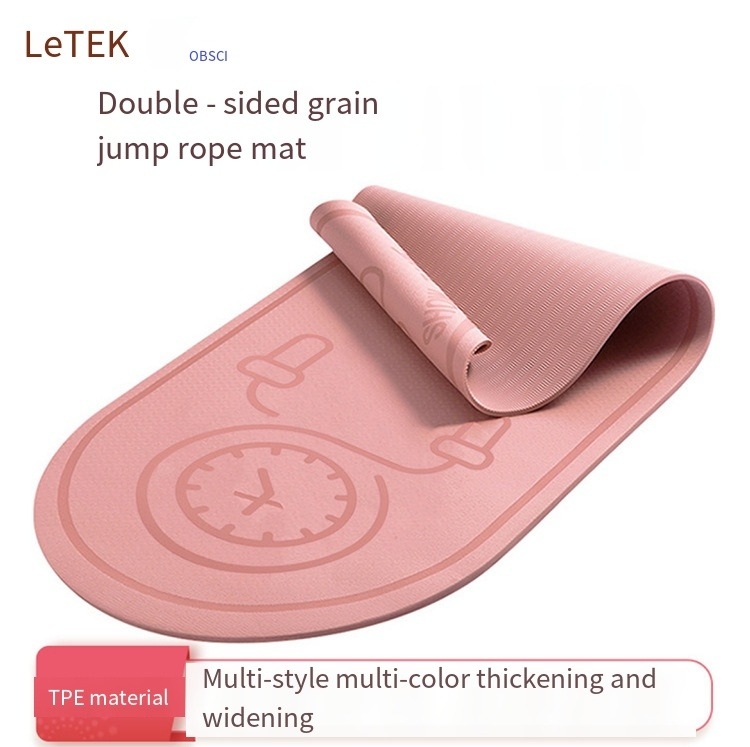 Urich EG0195 TPE Pad de salto cuadrado rosa resistente al agua / Eco amigable Yoga Salto de cuerda de estera