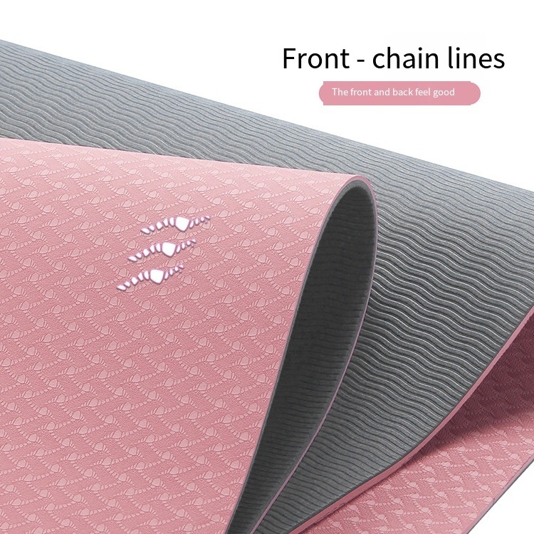 Logotipo personalizado TPE Yoga y Pilates Alfombra de Urich Modelo EG0146 Color rosa 173cm de longitud