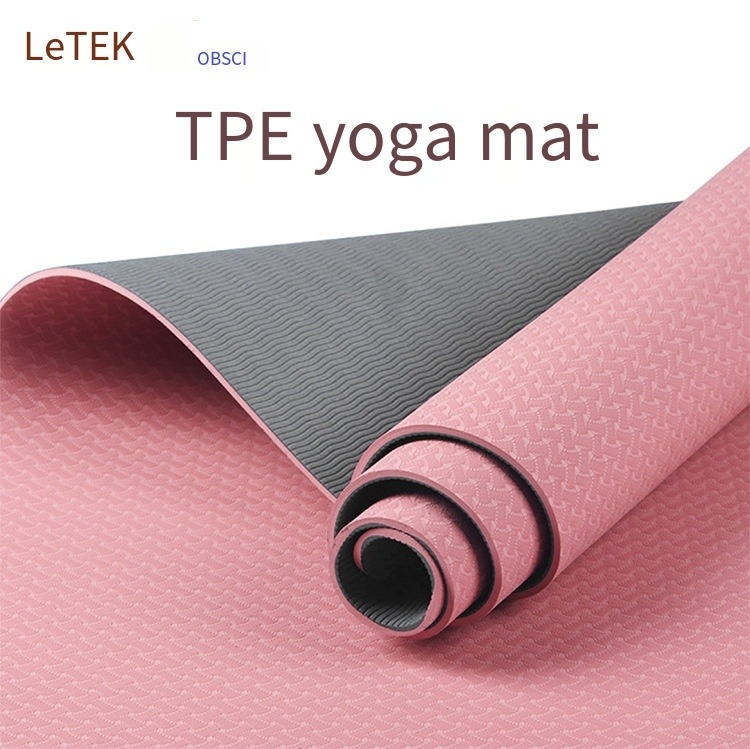 Logotipo personalizado TPE Yoga y Pilates Alfombra de Urich Modelo EG0146 Color rosa 173cm de longitud