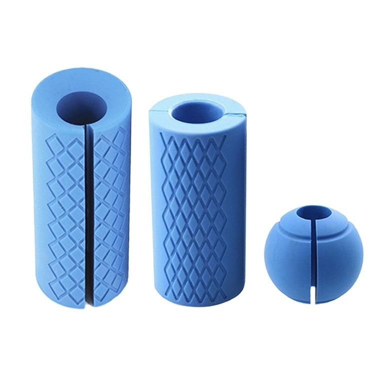 Grampos de barra de espuma en relieve para entrenamiento de fuerza con grampos de mancuernas de gel de sílice antideslizante