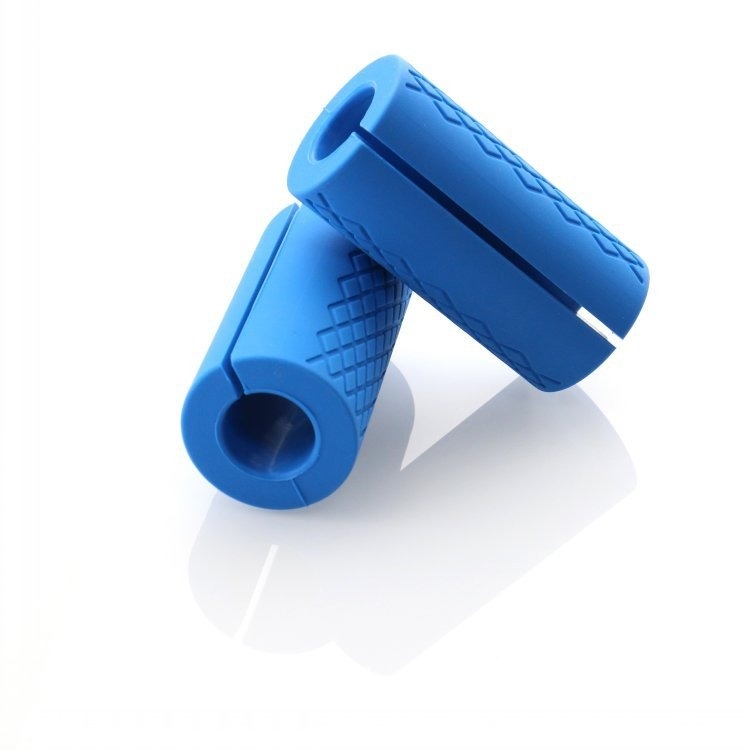 Grampos de barra de espuma en relieve para entrenamiento de fuerza con grampos de mancuernas de gel de sílice antideslizante