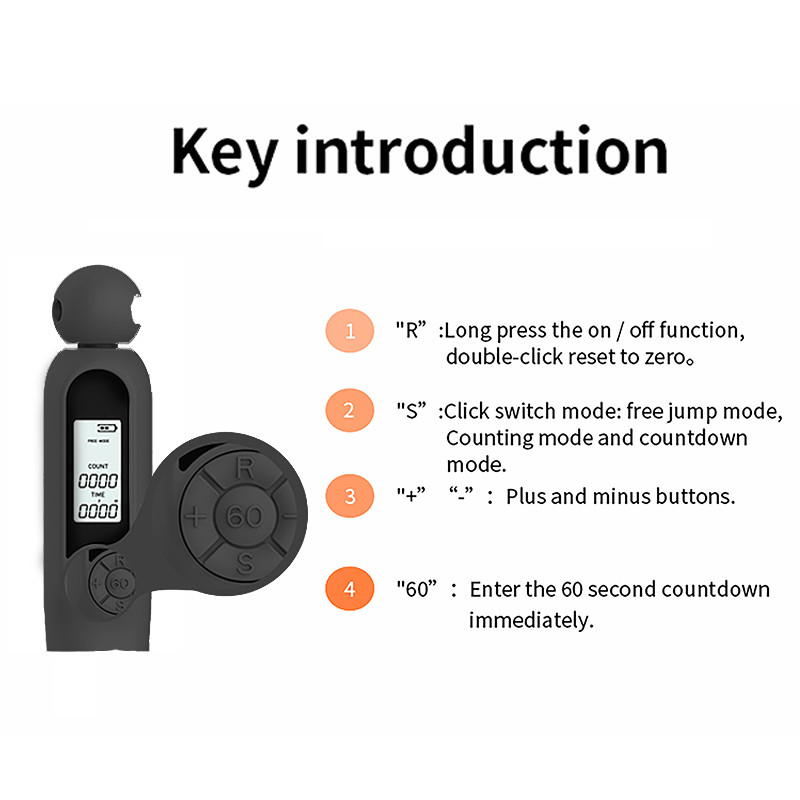 Cuerdas reemplazables para quemar grasa Deportes profesionales Contador electrónico inteligente Cuerdas de salto sin Bluetooth