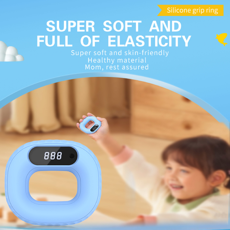 Múltiples funciones de aptitud Grip Entrenamiento Fuerza del dedo Grip Fuerza de la muñeca Anillo de conteo electrónico Recargable