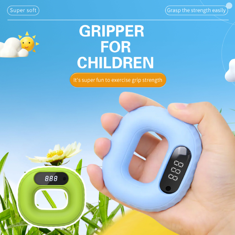 Múltiples funciones de aptitud Grip Entrenamiento Fuerza del dedo Grip Fuerza de la muñeca Anillo de conteo electrónico Recargable