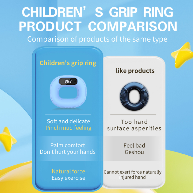 Múltiples funciones de aptitud Grip Entrenamiento Fuerza del dedo Grip Fuerza de la muñeca Anillo de conteo electrónico Recargable