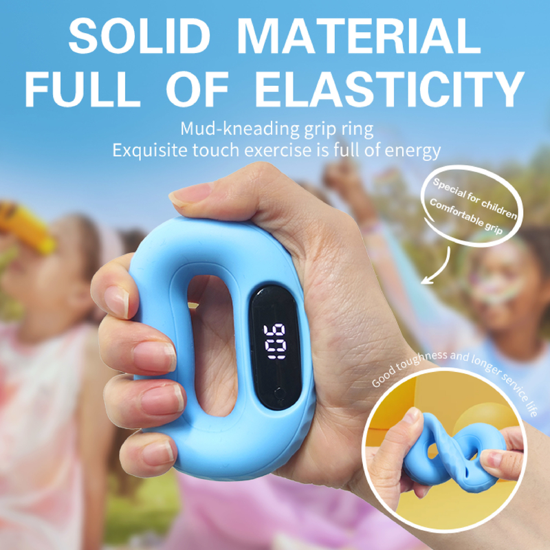 Múltiples funciones de aptitud Grip Entrenamiento Fuerza del dedo Grip Fuerza de la muñeca Anillo de conteo electrónico Recargable