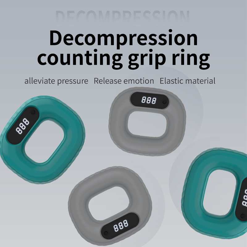 Anillo de fuerza de agarre de silicona Rehabilitación del dedo Entrenamiento de mano neumático Aparato de fuerza de agarre Hombres y mujeres Acceso físico del antebrazo