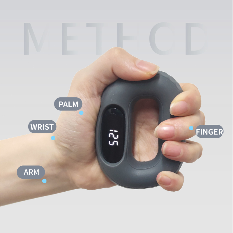 Anillo de fuerza de agarre de silicona Rehabilitación del dedo Entrenamiento de mano neumático Aparato de fuerza de agarre Hombres y mujeres Acceso físico del antebrazo
