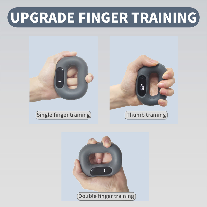 Anillo de fuerza de agarre de silicona Rehabilitación del dedo Entrenamiento de mano neumático Aparato de fuerza de agarre Hombres y mujeres Acceso físico del antebrazo
