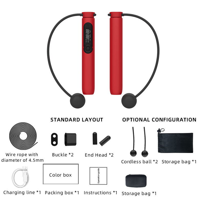 Nueva conexión Bluetooth para saltar la cuerda para perder peso puede ser contada y recargada.